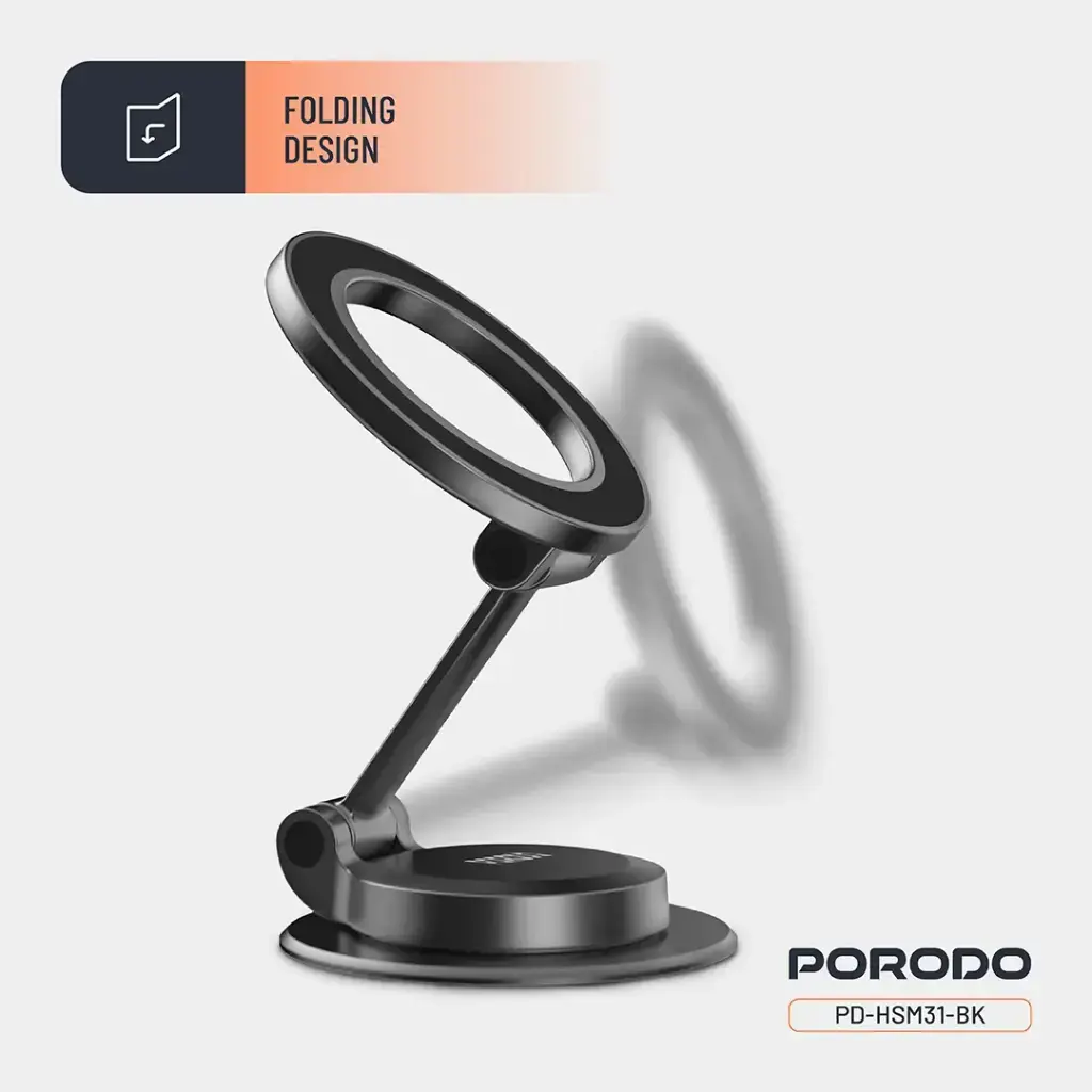 Porodo Maglock MagSafe Phone Mount - Black  (4).webp