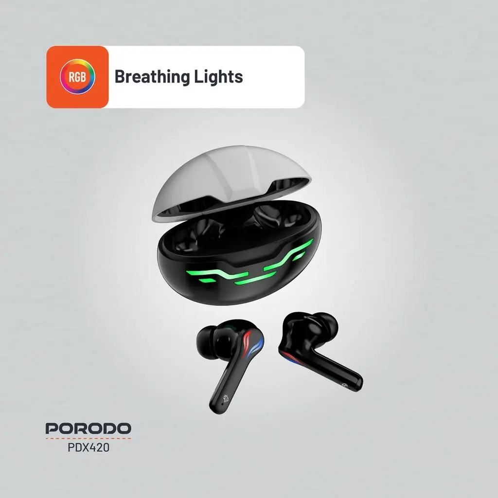 Porodo Gaming Ultra Low-Latency Gaming Earbuds - Black (1).webp