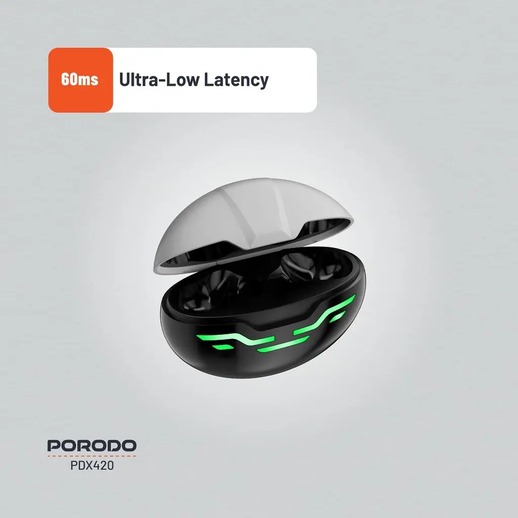 Porodo Gaming Ultra Low-Latency Gaming Earbuds - Black (2).webp