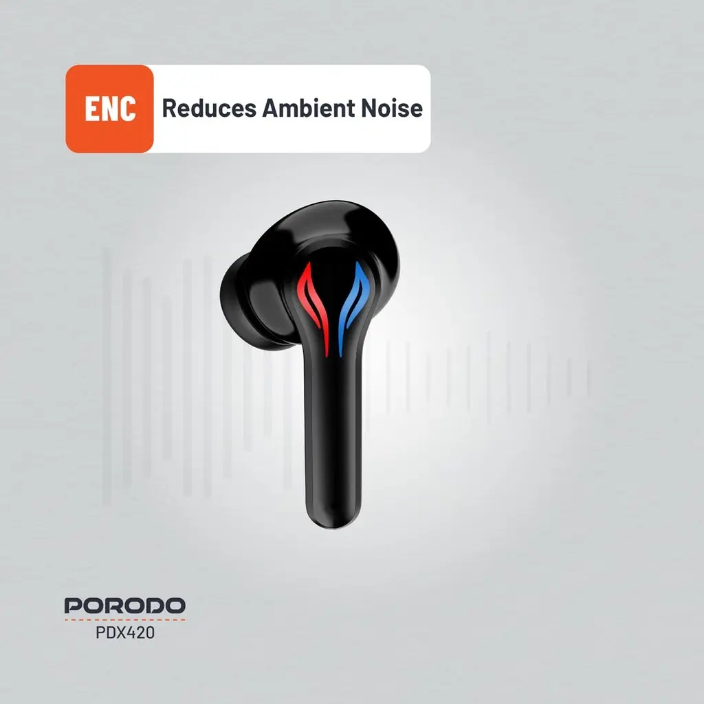Porodo Gaming Ultra Low-Latency Gaming Earbuds - Black (3).webp