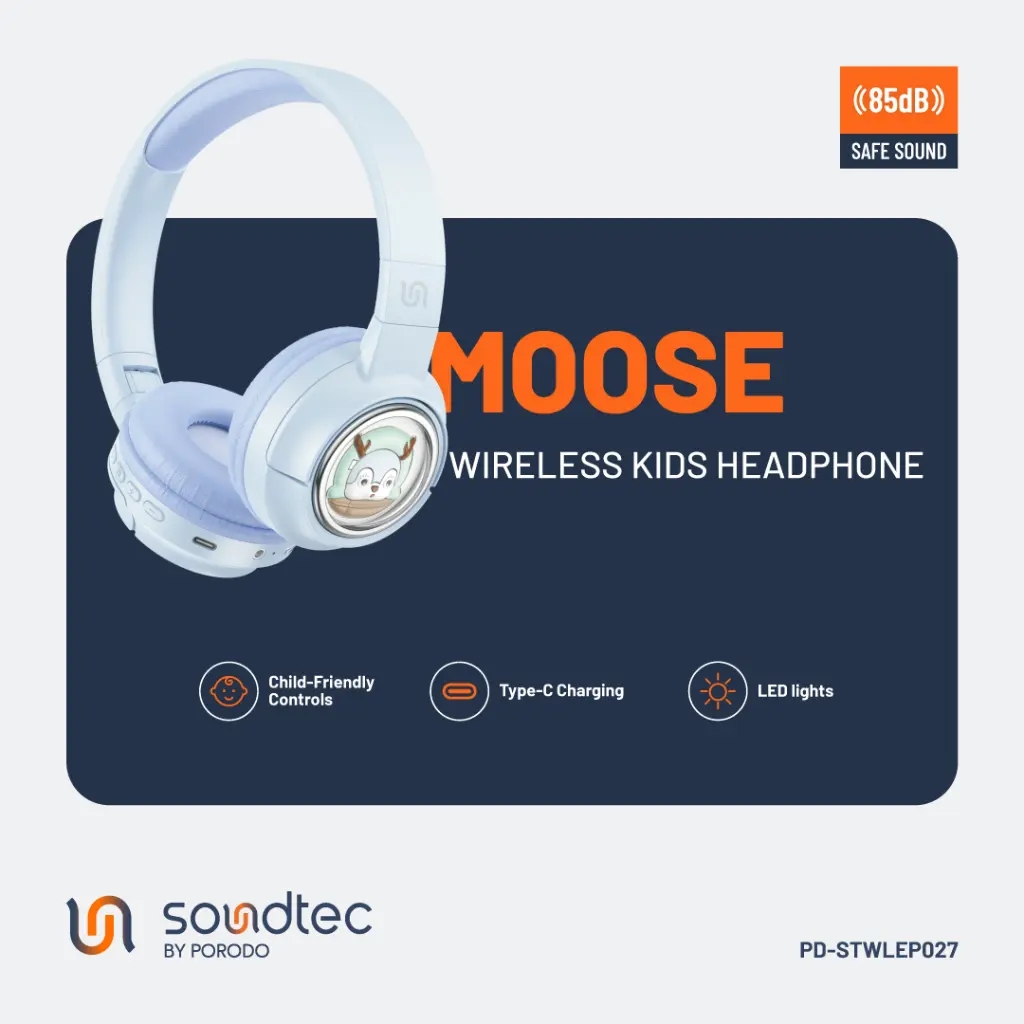 Porodo Soundtec Moose Wireless Kids Headphone (5).webp