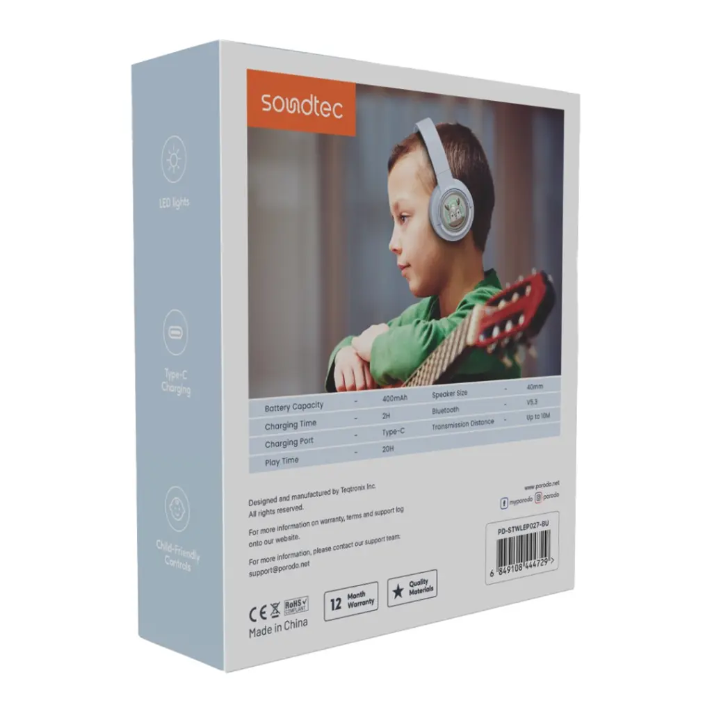 Porodo Soundtec Moose Wireless Kids Headphone (2).webp
