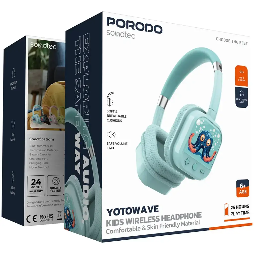 Porodo Soundtec Yotowave Kids Wireless Headphone5.webp