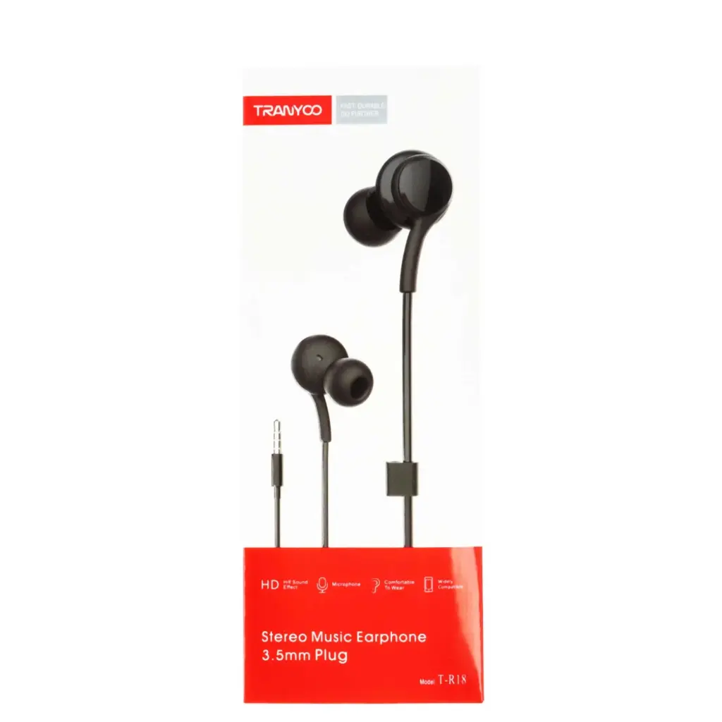 Tranyoo Wired Earphone Stereo 3.5mm 