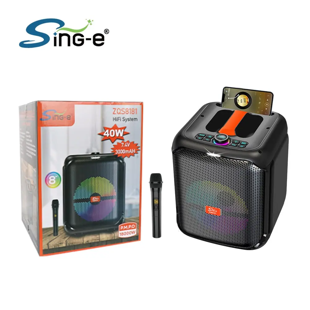 Portable 8-inch Sing-e Bluetooth Smart Speaker ZQS 8180