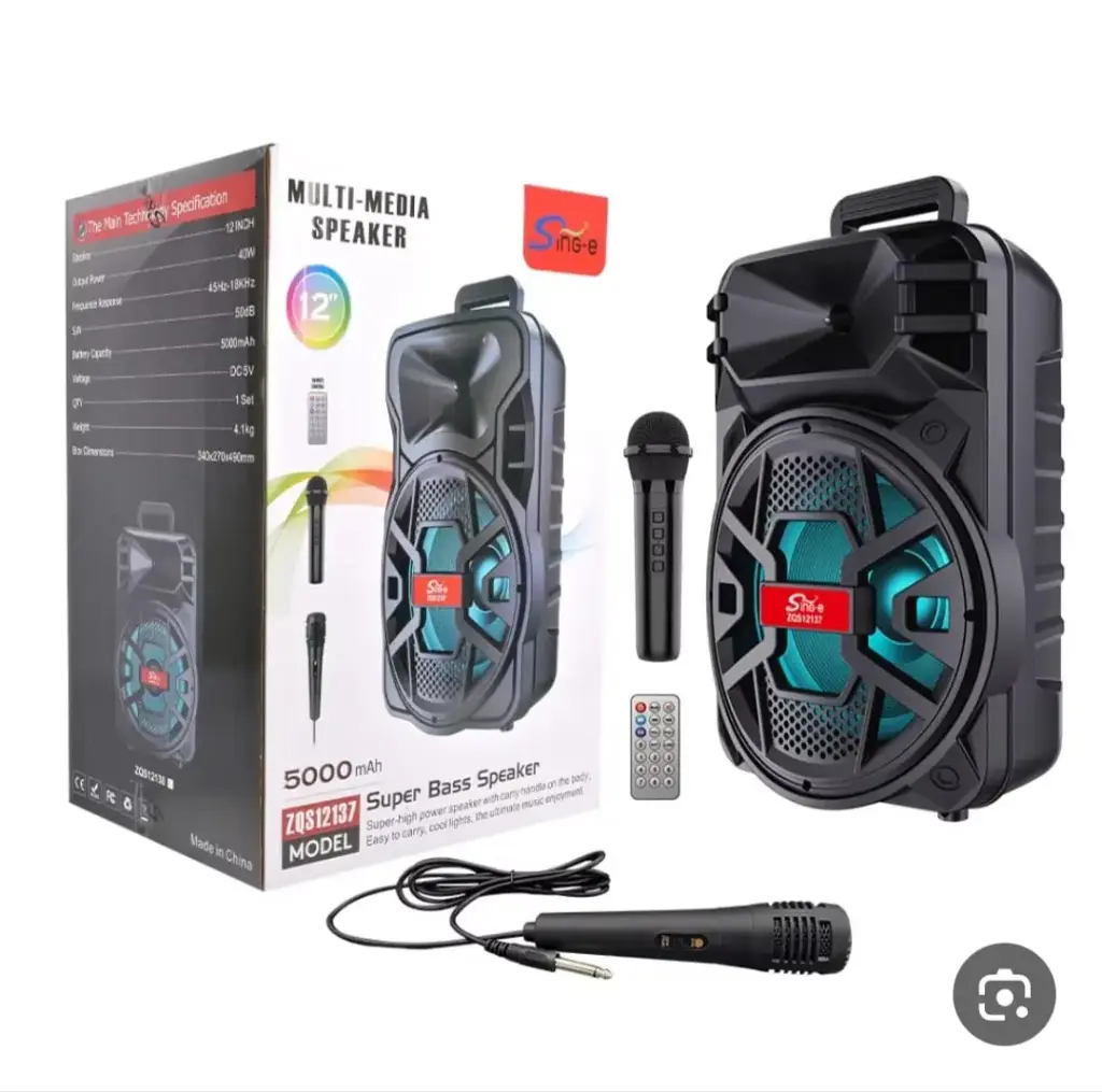 Multimedia Portable 12-inch Sing-e Bluetooth Smart  Double Speaker ZQS-12138