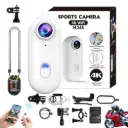 Wearable 4K WiFi Ultra-Mini Sports Action Camera (H.265 Standard)-Black
