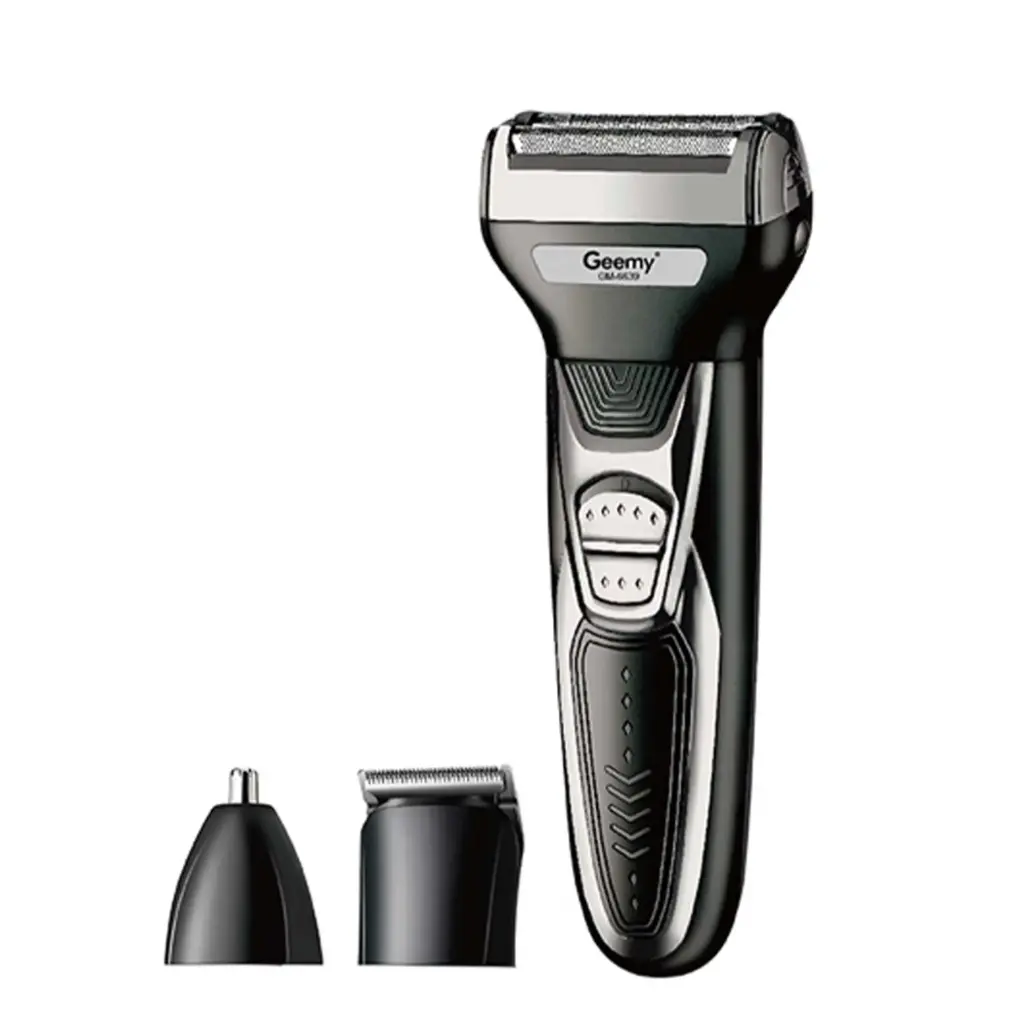 Geemy GM-6639 3-in-1 Rechargeable Shaver and Trimmer Set – Professional Grooming Kit