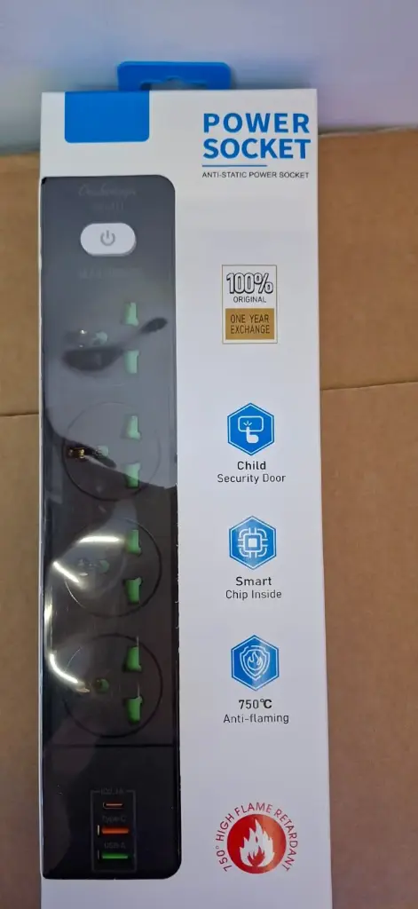 B04U Power Socket – High-Power 3000W Anti-Static Surge Protector Extension Strip