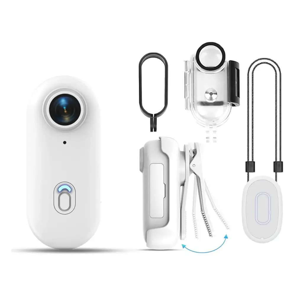 Wearable 4K WiFi Ultra-Mini Sports Action Camera1080P (H.264 Standard)– White