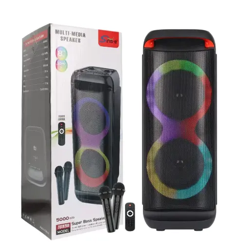 [ER] Multimedia Portable 8-inch Sing-e Bluetooth Smart Double Speaker ZQS-8288