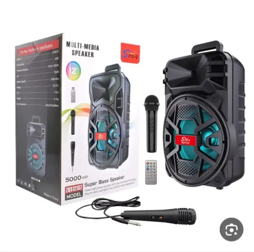 [YY\] Multimedia Portable 12-inch Sing-e Bluetooth Smart  Double Speaker ZQS-12138