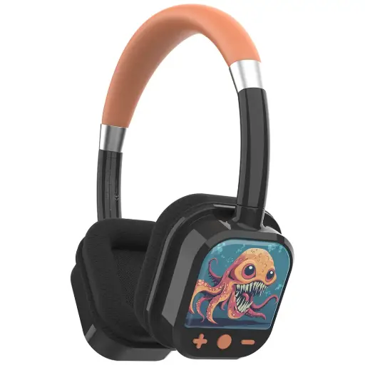 [N\.] Porodo Soundtec Yotowave Kids Wireless Headphone (Orange/Black)
