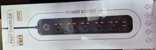 [PPA..] Fast Charger MAX 3000W Power Strip – 3.1A USB Smart Power Socket