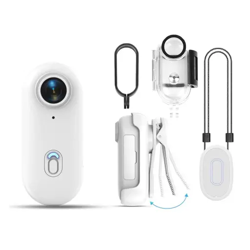 Wearable 4K WiFi Ultra-Mini Sports Action Camera1080P (H.264 Standard)– White